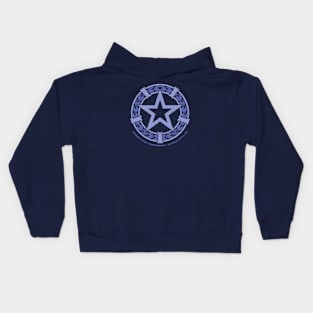 Border Star Montessori Blue Scrollwork Star Kids Hoodie